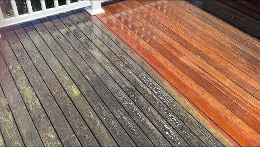 Deck and patio cleaning