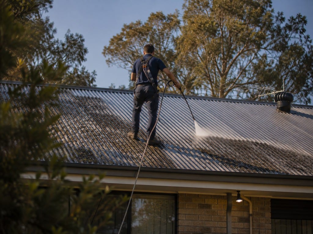 Roof cleaning service